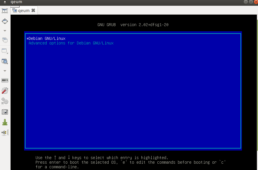Grub in QEMU